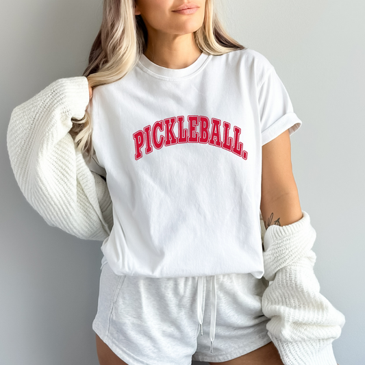 White "Pickleball" T-shirt