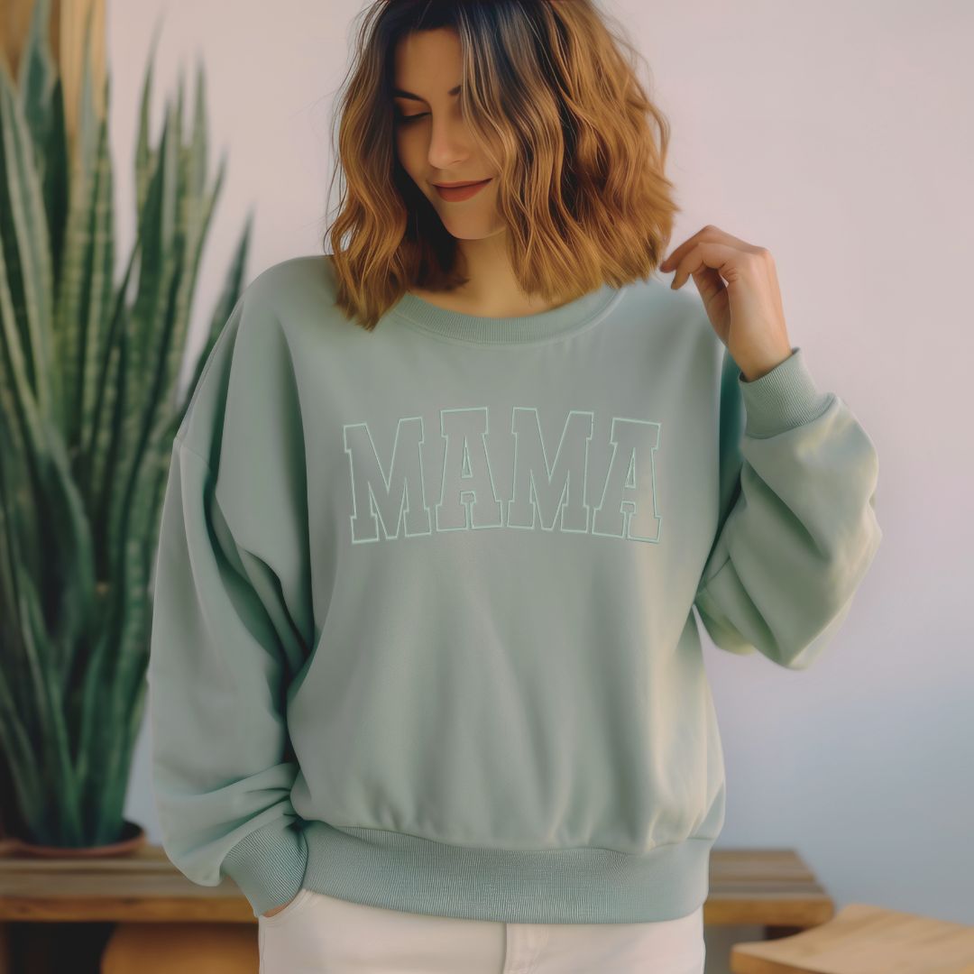 Embroidered Mama Sweatshirt