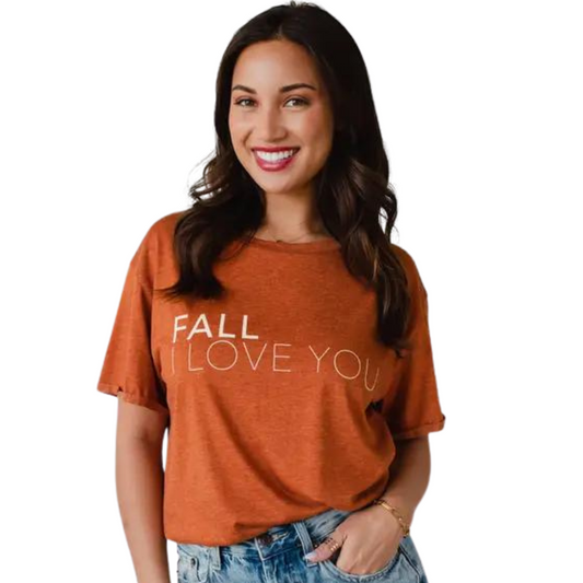 Fall, I love you tee - Amber