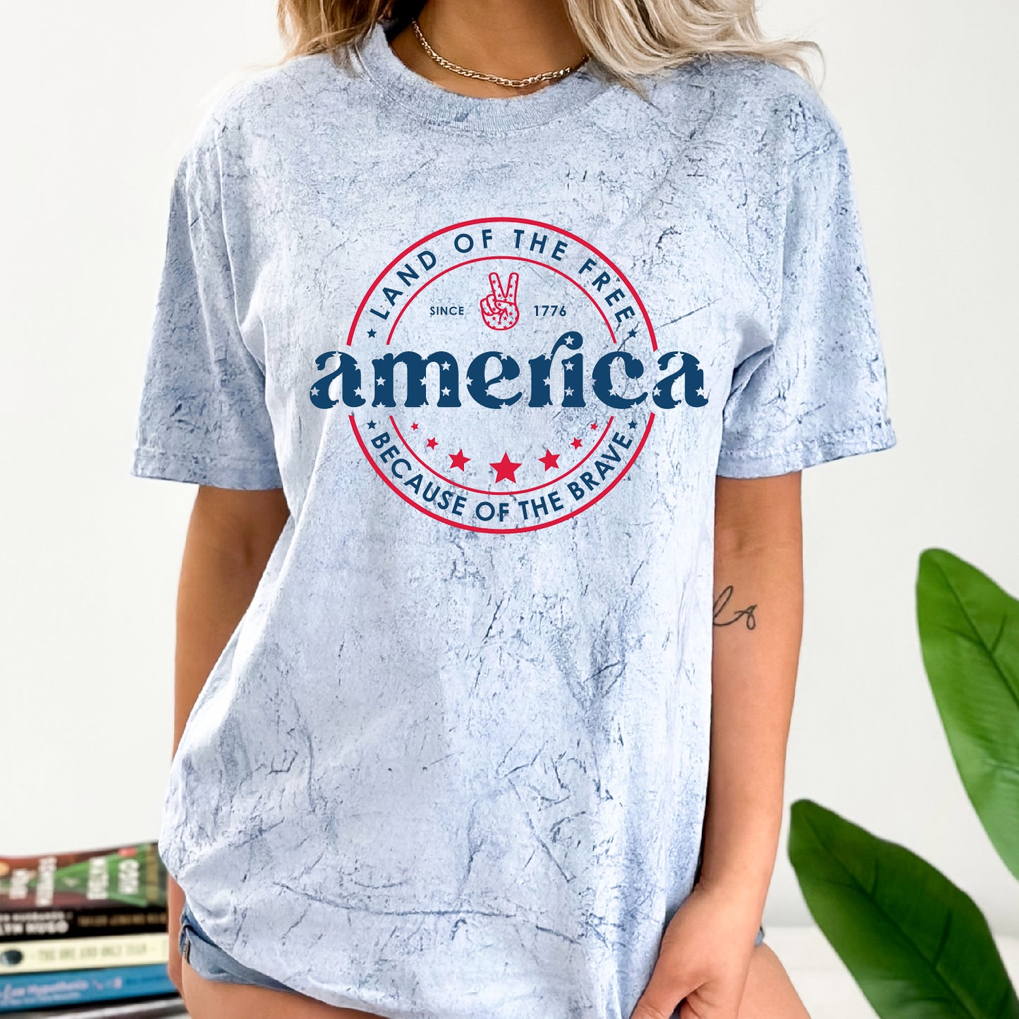 Land of the Free T-Shirt - Tie Dye