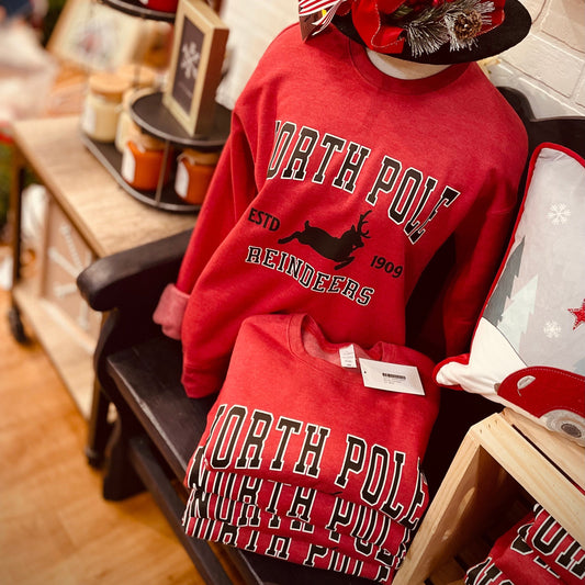 North Pole Reindeers Crewneck Sweatshirt