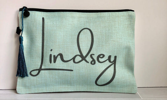 Teal Lindsey Cosmetic Bag