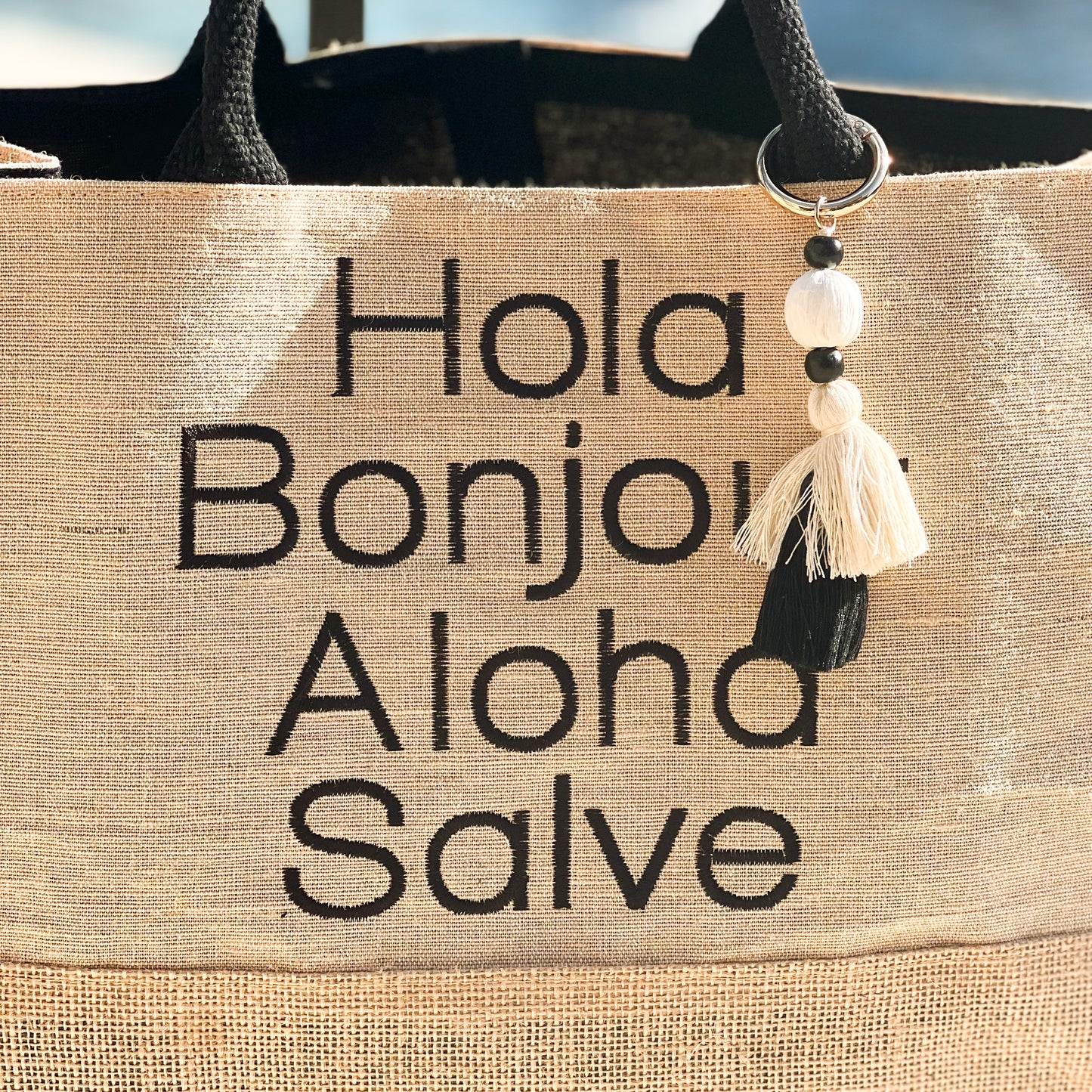 Hola, Bonjour, Aloha, Salve Tote Bag